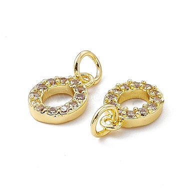 Real 18K Gold Plated Brass Micro Pave Clear Cubic Zirconia Charms(KK-E068-VB452-O)-3