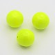 No Hole Spray Painted Fluorescence Brass Round Ball Beads Fit Cage Pendants(KKB-J004-02)-1