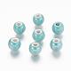 Pearlized Aquamarine Handmade Porcelain Round Beads(X-PORC-D001-10mm-03)-1