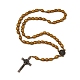 Alloy Religion Crucifix Cross Pendant Necklaces(NJEW-E096-01R-01)-1