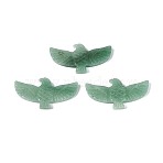 Eagle Shape Natural Green Aventurine Gemstone Pendants, 27~28x51x5~6mm, Hole: 1.8~2mm(G-P563-05F)
