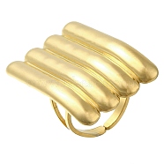 304 Stainless Steel Ring for Women, Real 18K Gold Plated, Inner Diameter: 17mm(RJEW-I106-04G)