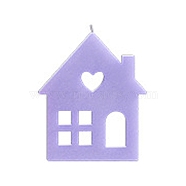 DIY House with Heart Pattern Candle Silicone Molds, for Candle Making, White, 111x94x21mm(DIY-G113-05C)