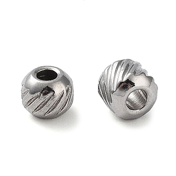 303 Stainless Steel Beads, Rondelle, Stainless Steel Color, 7x6mm, Hole: 3.5mm