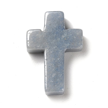 Natural Sodalite Pendants, Religion Corss Charms, 26~26.5x17.5~18x6~6.5mm, Hole: 1.6mm