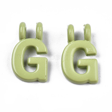 Spray Painted Alloy  2-Loop Link Pendants(X-PALLOY-T075-48G-RS)-2
