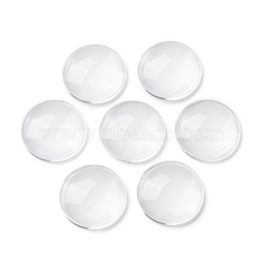 Transparente Glas Cabochons(X-GGLA-R026-18mm)-4