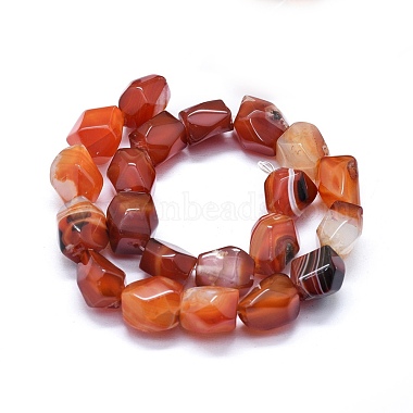Natural Banded Agate/Striped Agate Beads Strands(G-I245-33)-2