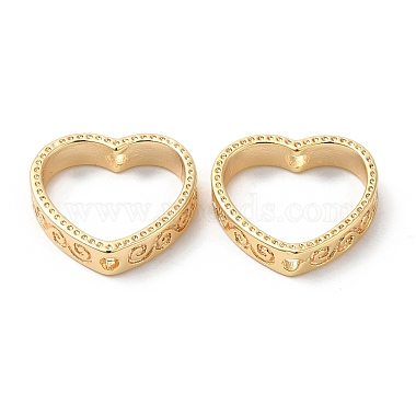 Real 18K Gold Plated Heart Brass Bead Frame