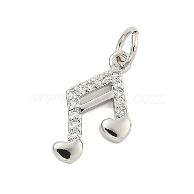 Platinum Clear Others Brass+Cubic Zirconia Charms