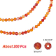 nbeads 2 brins de perles de cornaline naturelles(G-NB0004-20)-2