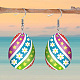 Easter Egg Acrylic Dangle Earrings(FS-WG73047-01)-1