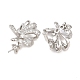 Brass Micro Pave Cubic Zirconia Peg Bails(CU-CBA8264-01P)-2