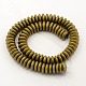 Electroplate Non-magnetic Synthetic Hematite Heishi Beads Strands(G-M007-20D)-2