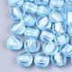 Handmade Silver Foil Lampwork Glass Beads(SLF12MMY-1L)-1