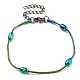 placage ionique (ip) 304 bracelet à chaîne serpent ronde en acier inoxydable avec perles ovales(BJEW-E088-03RC)-1