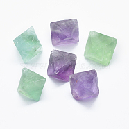 Natural Fluorite Beads, No Hole/Undrilled, Bicone, 25~30mm(G-O182-02)