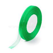 Sheer Organza Ribbon, DIY Material for Ribbon, Green, 1/2 inch(12mm), 500yards(457.2m)(RS12mmY019)