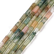 Natural Indian Agate Beads Strands, Column, 2x4~5mm, Hole: 0.9mm, about 85pcs/strand, 15.28''(38.8cm)(G-G783-22)