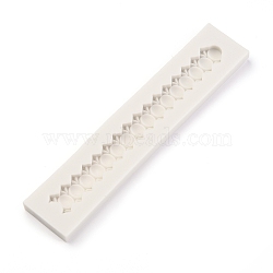 Chain Shape Silicone Molds, Baking Molds, for Fondant, Cake Making Decorate, White, 190x38x8mm(X-DIY-H135-07)