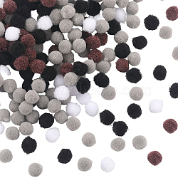 400Pcs 4 Colors DIY Doll Craft, Polyester Pom Pom Ball, Round, Mixed Color, 10mm, 100pcs/color(AJEW-SC0003-93E)