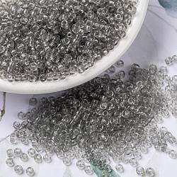 MIYUKI Round Rocailles Beads, Japanese Seed Beads, 8/0, (RR2412) Transparent Taupe, 3mm, Hole: 1mm, about 422~455pcs/10g(X-SEED-G008-RR2412)