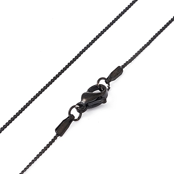 304 Stainless Steel Serpentine Chain Necklace for Men Women, Electrophoresis Black, 15.75 inch(40cm)