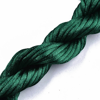 Polyester Thread, Dark Green, 2mm, about 10m/bundle
