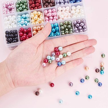 umweltfreundliche gefärbte Glasperlen runde Perlen(HY-PH0013-08)-4