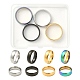 4Pcs 4 Colors 201 Stainless Steel Plain Band Rings Set for Women(RJEW-YW0001-04)-1