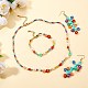 Natural Pearl & Glass Seed Beaded Necklace & Bracelet & Dangle Earrings(SJEW-SW00008)-5