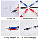 9Pcs 3 Colors Plastic Press Roller Ball Pens(AJEW-GF0006-95)-6