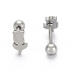 201 Stainless Steel Barbell Cartilage Earrings(X-EJEW-R147-39)-1