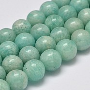 Grade AB Natural Amazonite Round Bead Strands, 6mm, Hole: 0.8mm, about 63pcs/strand, 15.5 inch(G-M296-06-6mm)