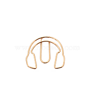 Iron Paper Clips, Office & School Supplies, Rose Gold, Headphone, 25x27mm(OFST-PW0014-10A)