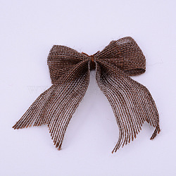 Fibre Packaging Ribbon Bows, Gift Pull Bows, for DIY Gift Wrap Decoration, Wedding Candy Party Decoration, Coffee, 12.5x16x1.2cm(AJEW-WH0016-88B)