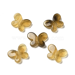 Transparent Acrylic Beads, Butterfly, Dark Goldenrod, 12.8x17.3x4.4mm, Hole: 2mm, about 940pcs/500g(OACR-A021-13F)