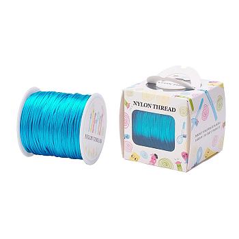 Nylon Thread, Rattail Satin Cord, Dodger Blue, 1.5mm, about 100yards/roll(300 feet/roll)