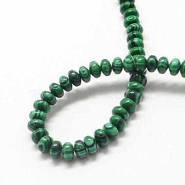 Rondelle Dyed Synthetic Malachite Bead Strands(G-Q446-05)-2