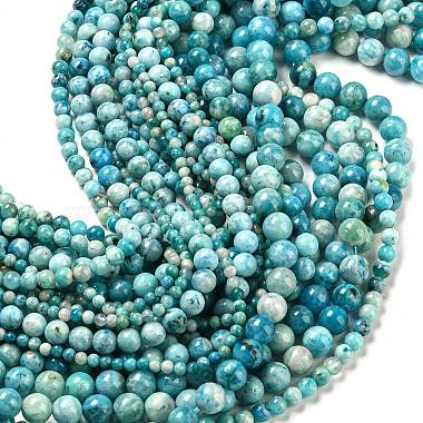Natural Gemstone Hemimorphite Round Beads Strands(G-L145-14mm-01)-2