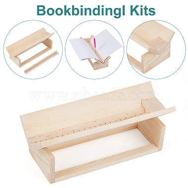 Customized Wood Bookbinding Punching Cradle with Piercing Guide(DIY-WH0488-16)-4