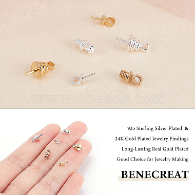 SUPERFINDINGS 60Pcs 6 Style Brass Cup Pearl Peg Bails Pin Pendants(KK-FH0005-71)-3