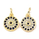 Real 18K Gold Plated Brass Micro Pave Cubic Zirconia Pendants(KK-L209-039G-06)-1