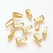 Brass Snap on Bails, Lead Free, Golden, 11x4mm(KK-H338-G-LF)