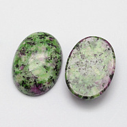 Natural Ruby in Zoisite Cabochons, Oval, 25x18x7mm(X-G-D860-A05)