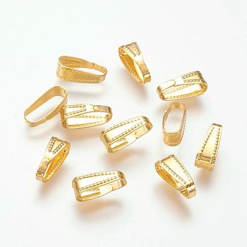 Brass Snap on Bails, Lead Free, Golden, 11x4mm