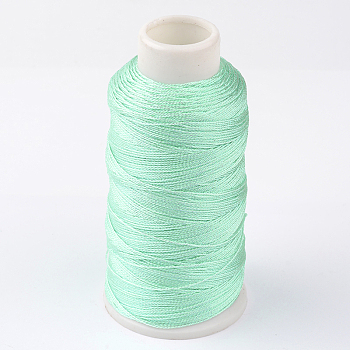 Round Metallic Thread, Embroidery Thread, 9-Ply, Aquamarine, 0.8mm, about 328.08 yards(300m)/roll