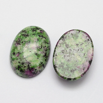 Natural Ruby in Zoisite Cabochons, Oval, 25x18x7mm