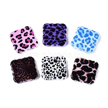 undurchsichtige Acrylperlen mit Leopardenmuster(OACR-Q199-07)-1