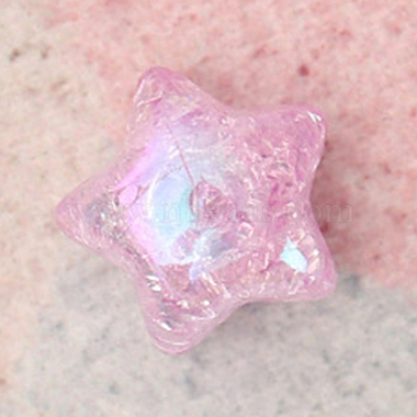 Pearl Pink Star Acrylic Beads